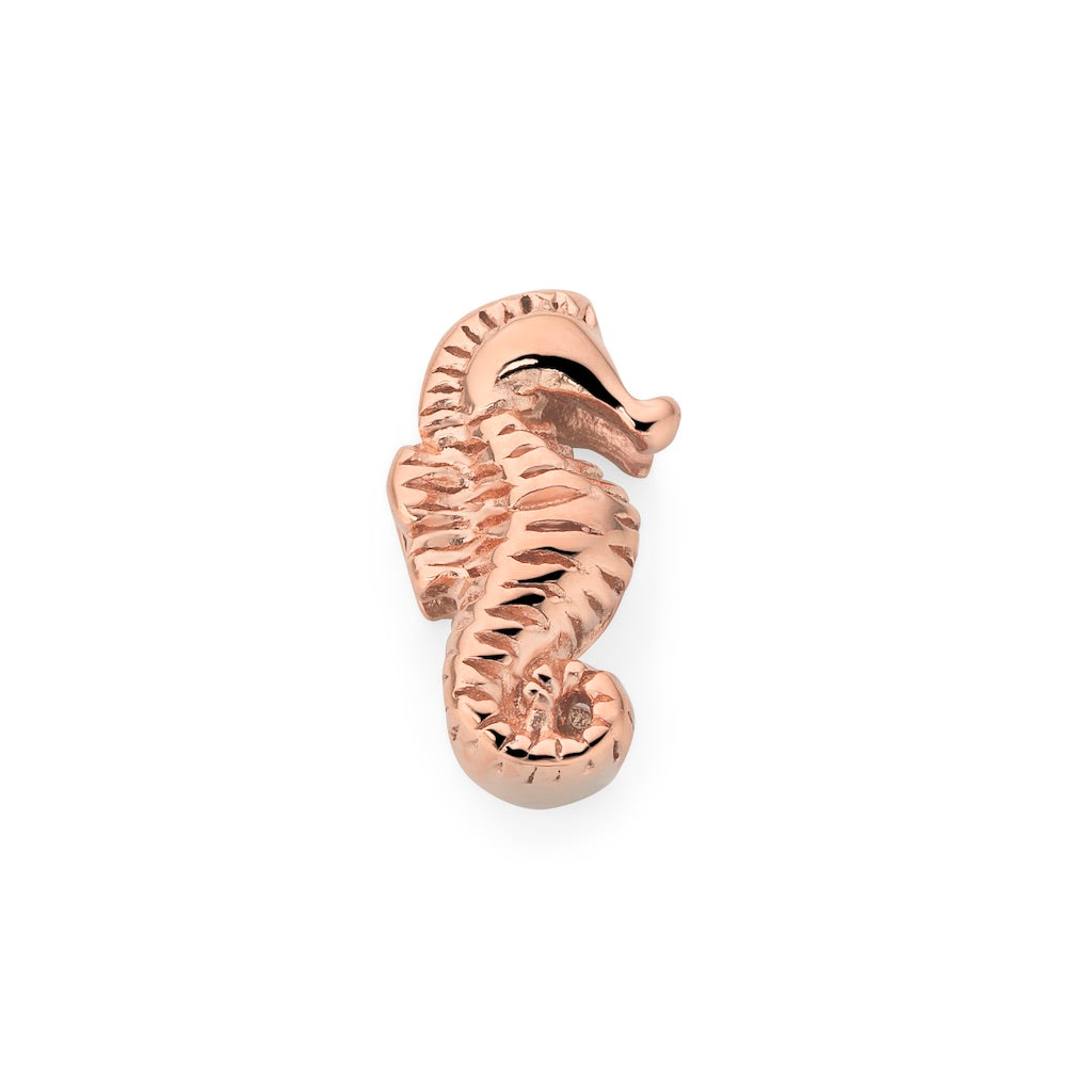Mesh charm sea horse rose gold