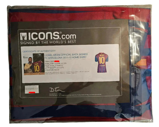 Gesigneerd Lionel Messi Barcelona 2011-12 Shirt – Fanshop Authentiek – ICONS