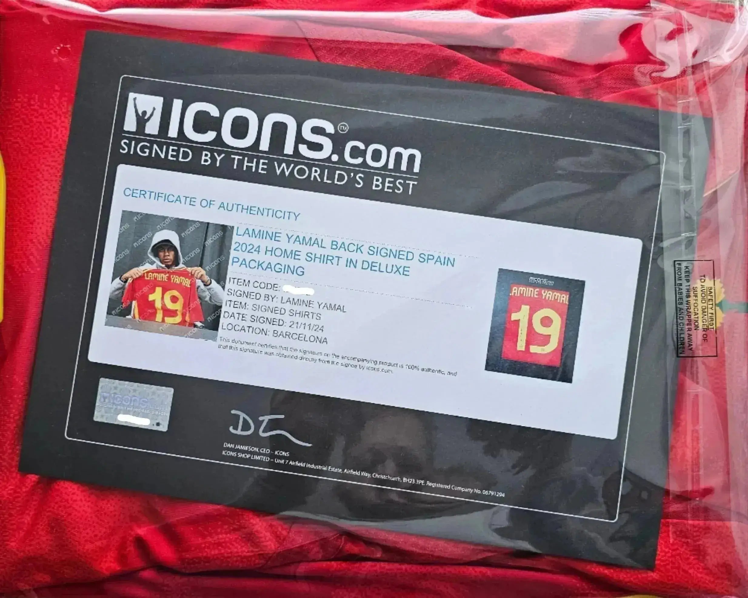 Gesigneerd Lamine Yamal Spanje Euro 2024 Shirt – Fanshop Authentiek – ICONS