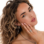 Multilayer earring silver