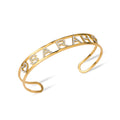 3D name stones bangle gold