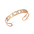 3D name stones bangle rosé gold
