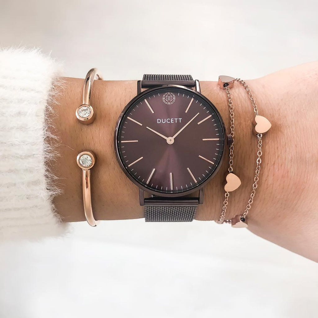 Diamond bangle rose gold