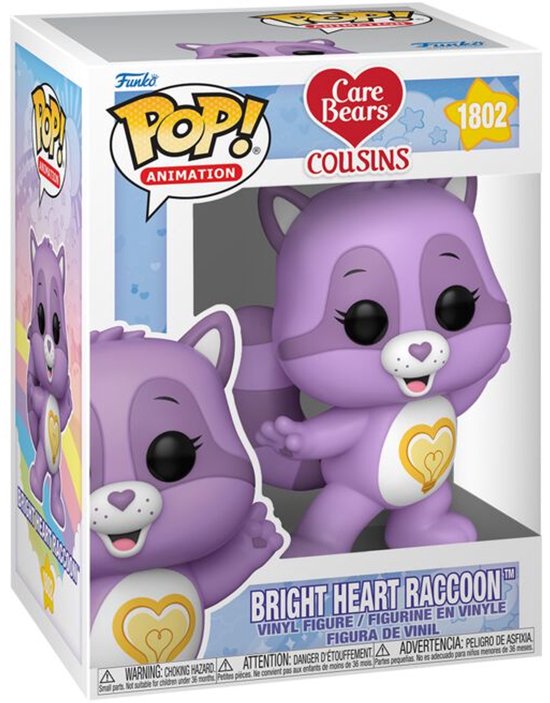 Funko Pop! Animation: 1802 - Care Bears Cousins ​​- Bright Heart Racoon 