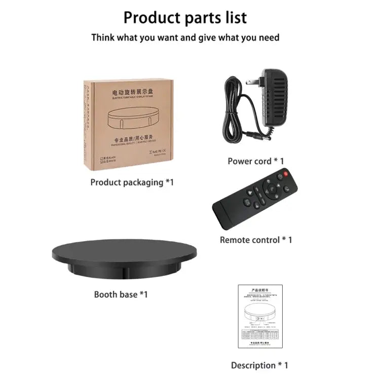 Elektrische Roterende Display Draaitafel – 60 cm - Afstandsbediening | Heavy Duty