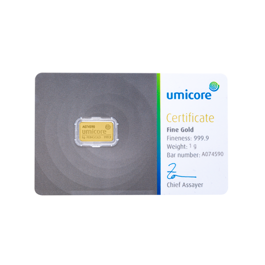 1 Gram Goudbaar Kopen – LBMA Gecertificeerd