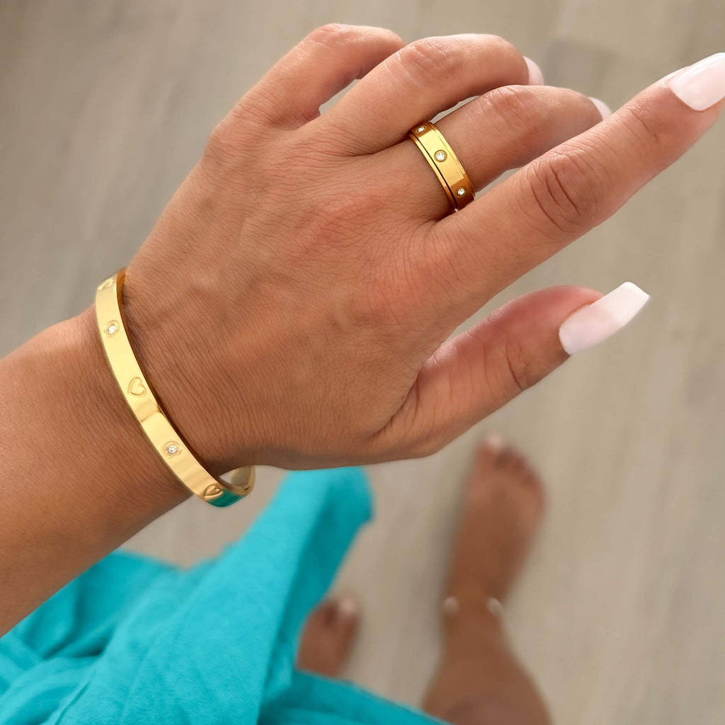 Fidget-Ring aus Gold