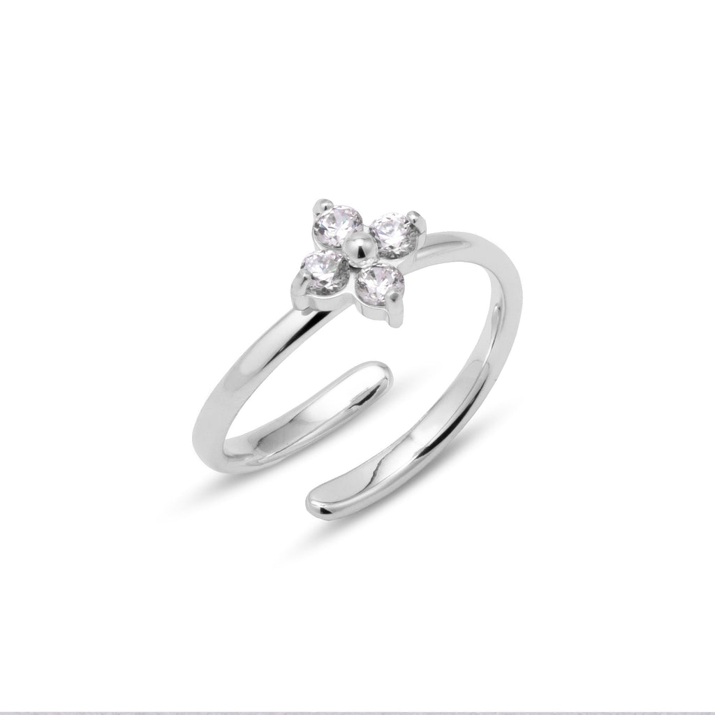 Mini blossom ring silver