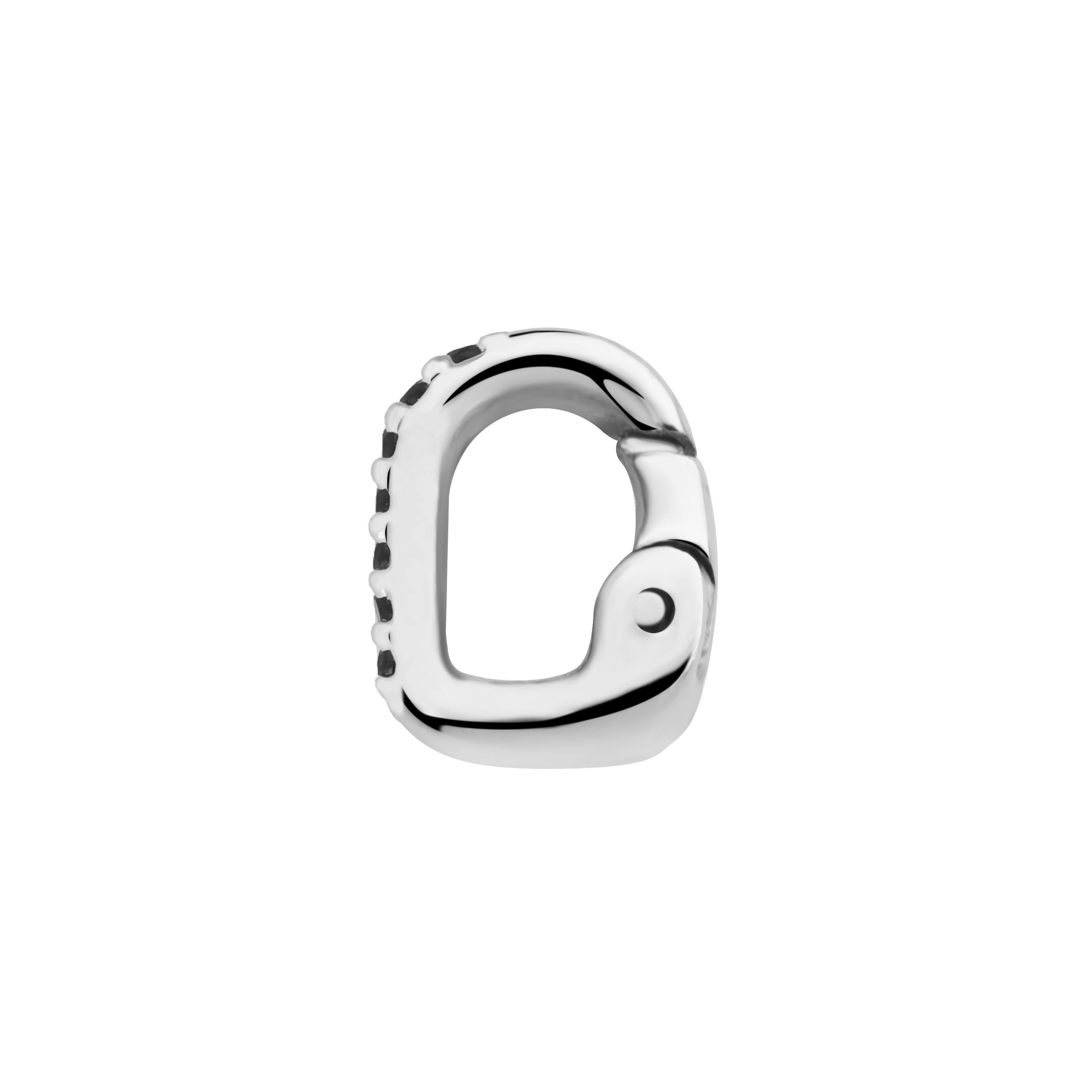 Clip black stones silver