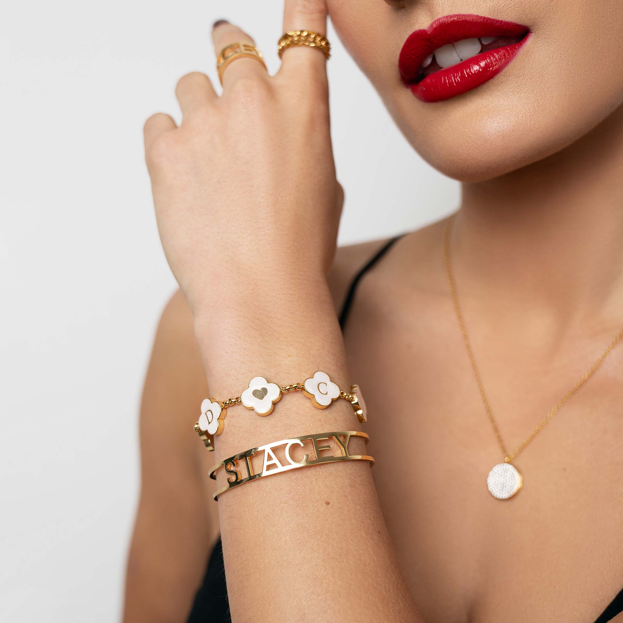 Clover Seashell Armband – Goud 18K