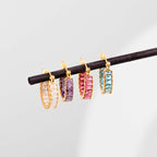 Coral earring white gold