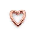Mesh charm open heart rose gold
