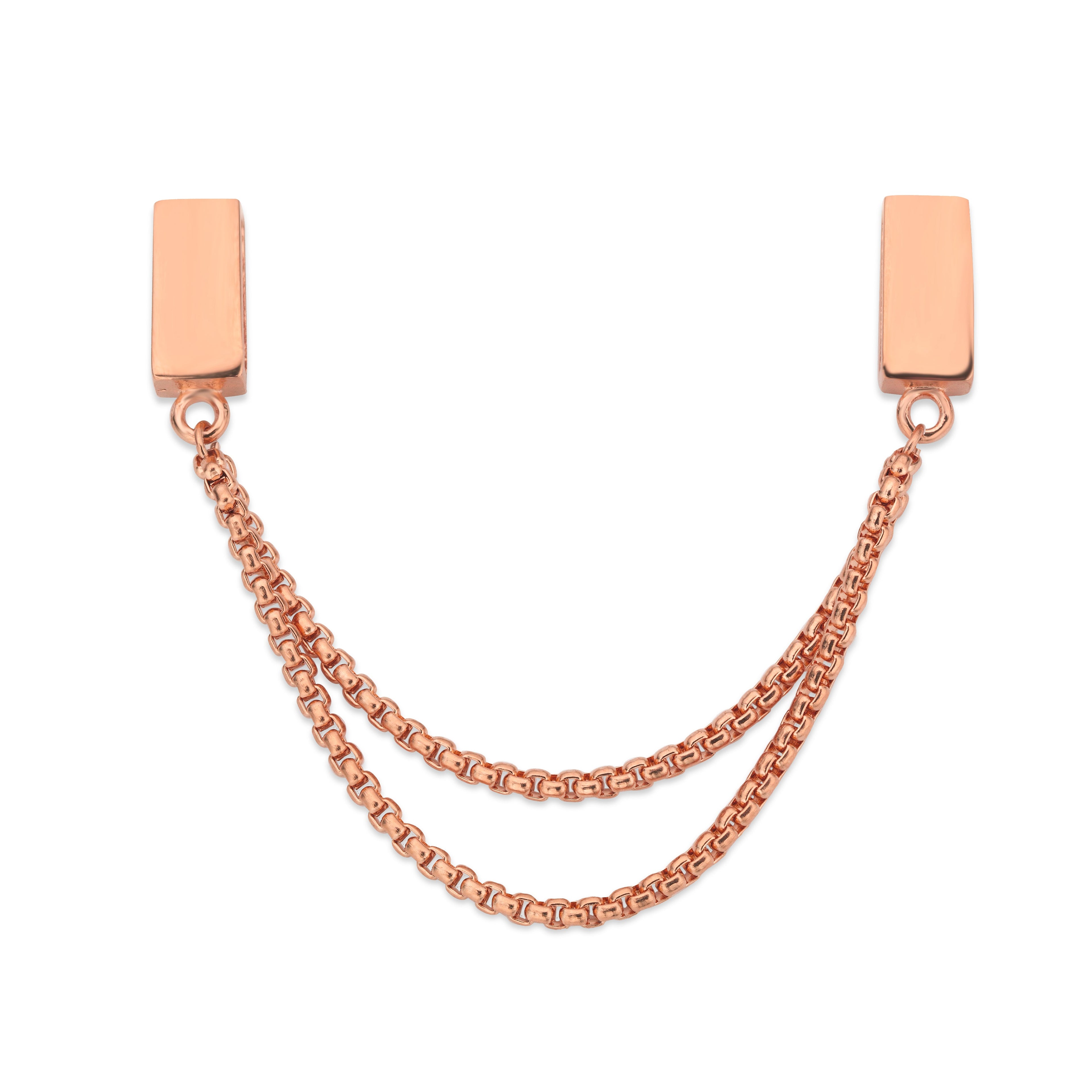 Mesh-Charm-Kette in Roségold