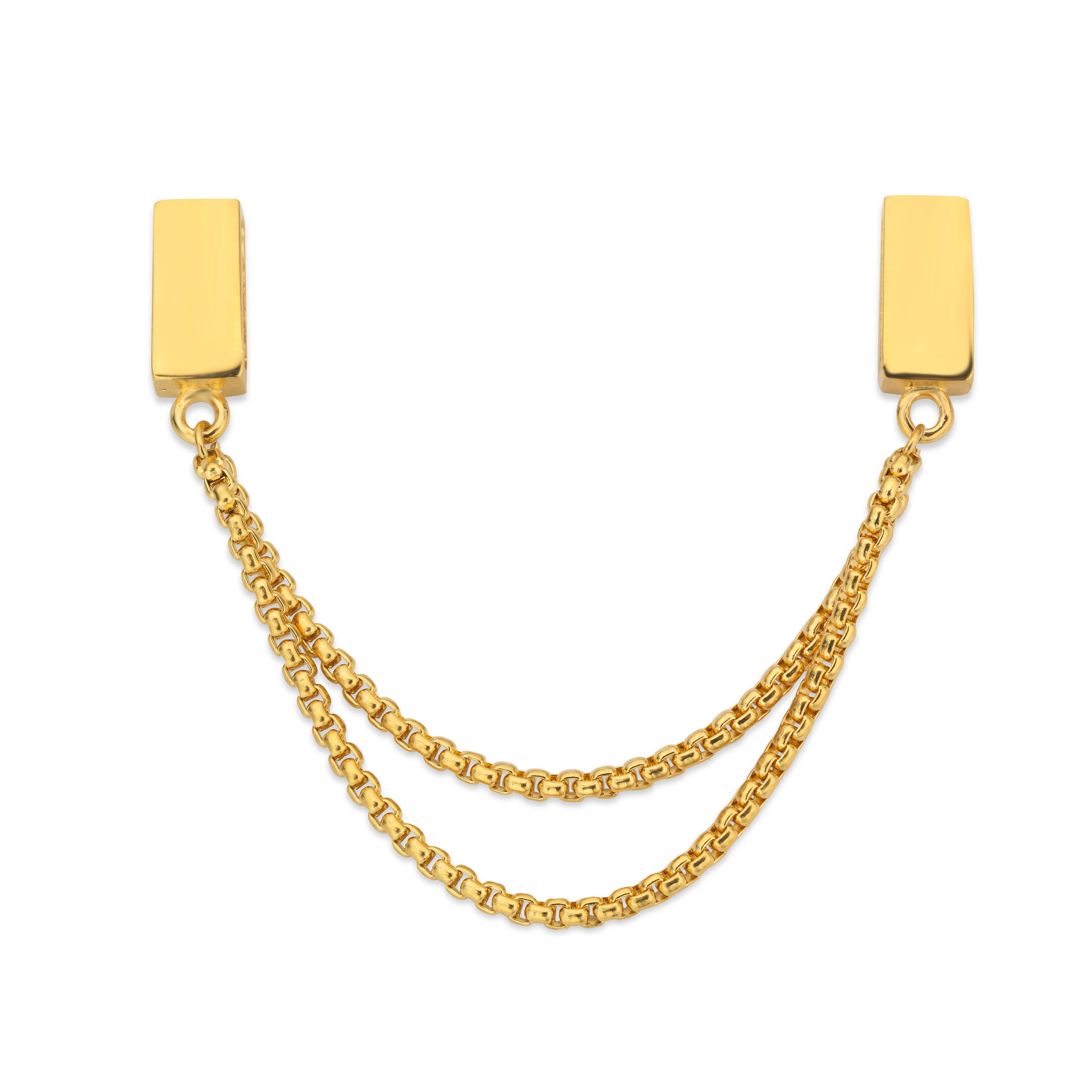 Goldfarbene Mesh-Charm-Kette