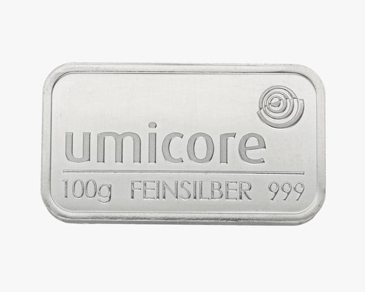 Zilverbaar Umicore 100 gram