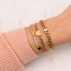 Herzkette, kräftiges Gold