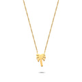 Palm tree necklace gold