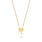 Palm tree necklace gold