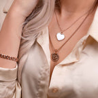 Coin babyfeet blue rosé gold