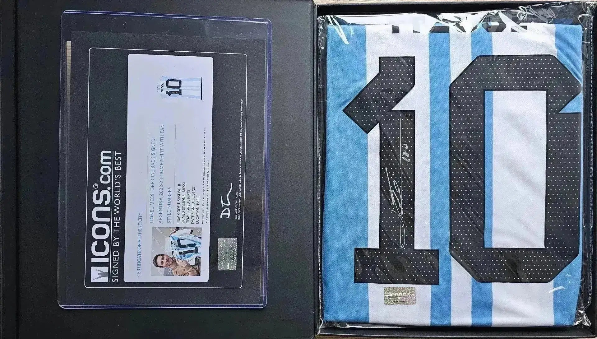 Gesigneerd Lionel Messi Argentinië 2022 WK Shirt – ICONS
