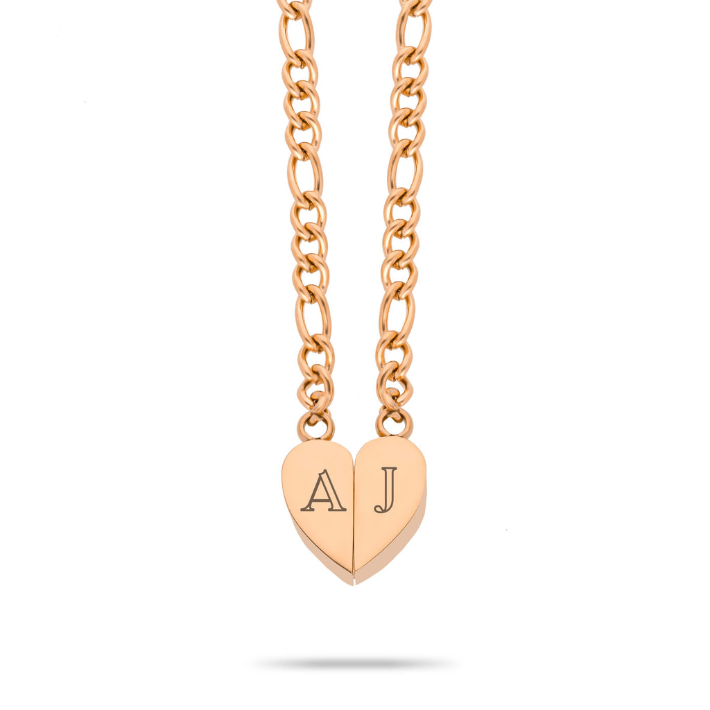 Magnetic heart rose gold