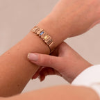 Mesh charm topaz rosé gold