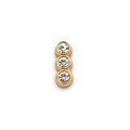 Mesh charm 3 stones gold