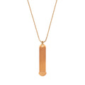 Mesh charm necklace rose gold