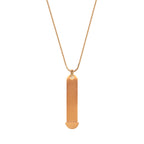 Mesh charm necklace rose gold
