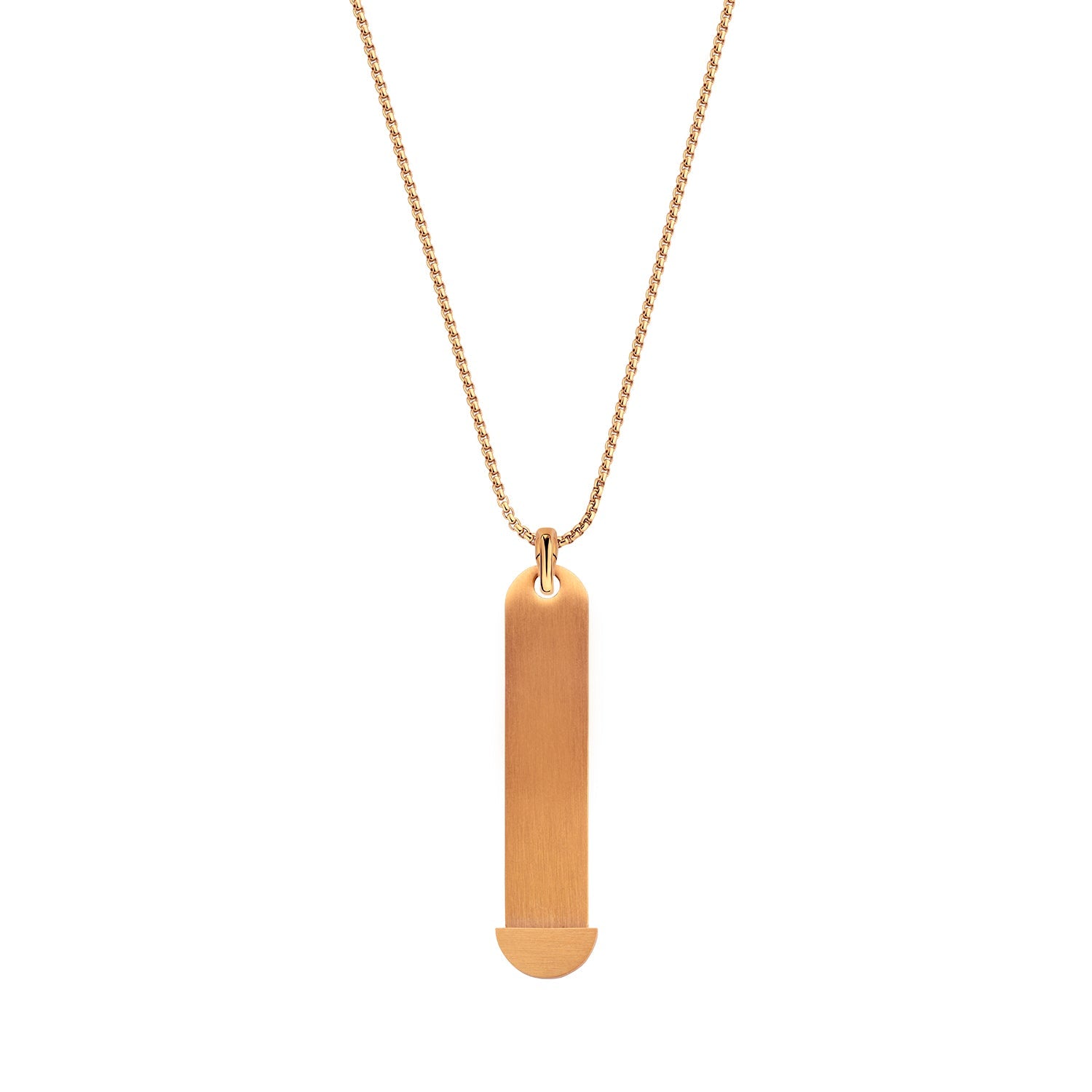 Mesh charm necklace rose gold