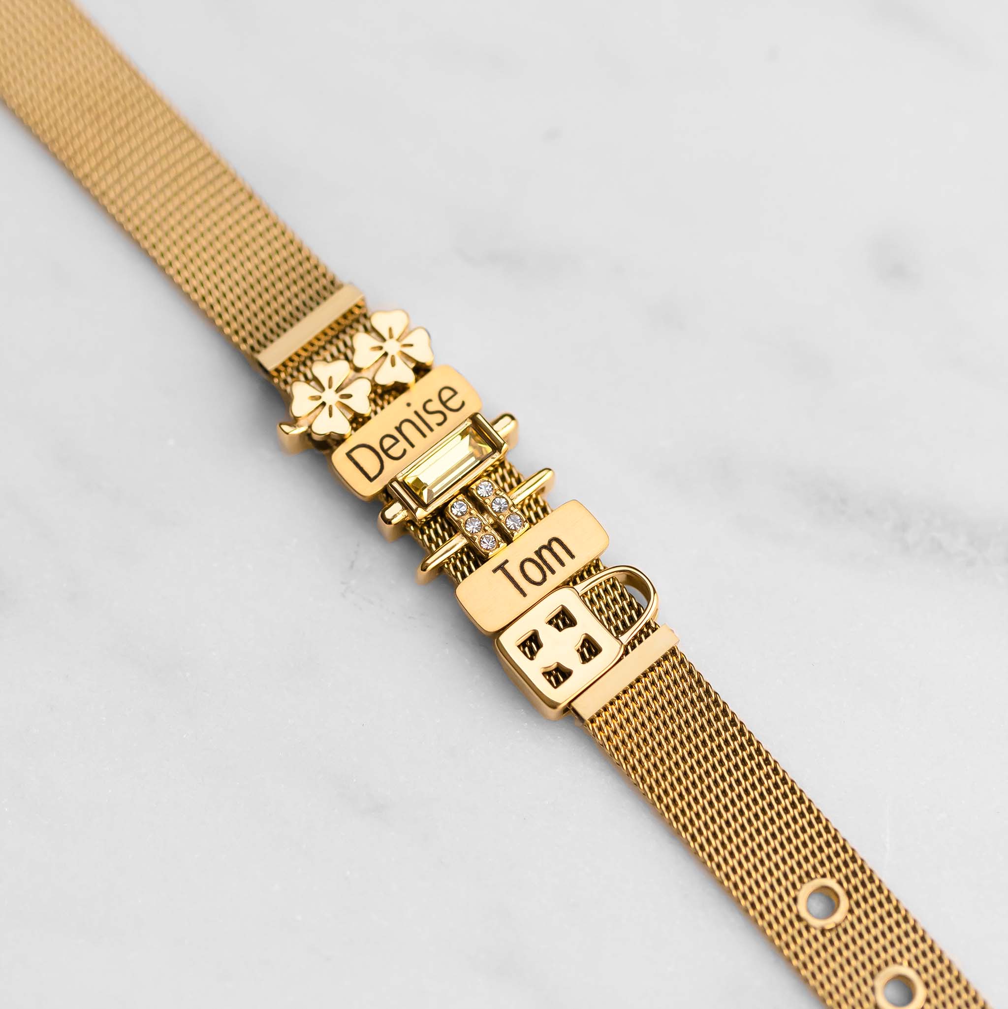 Mesh bracelet gold