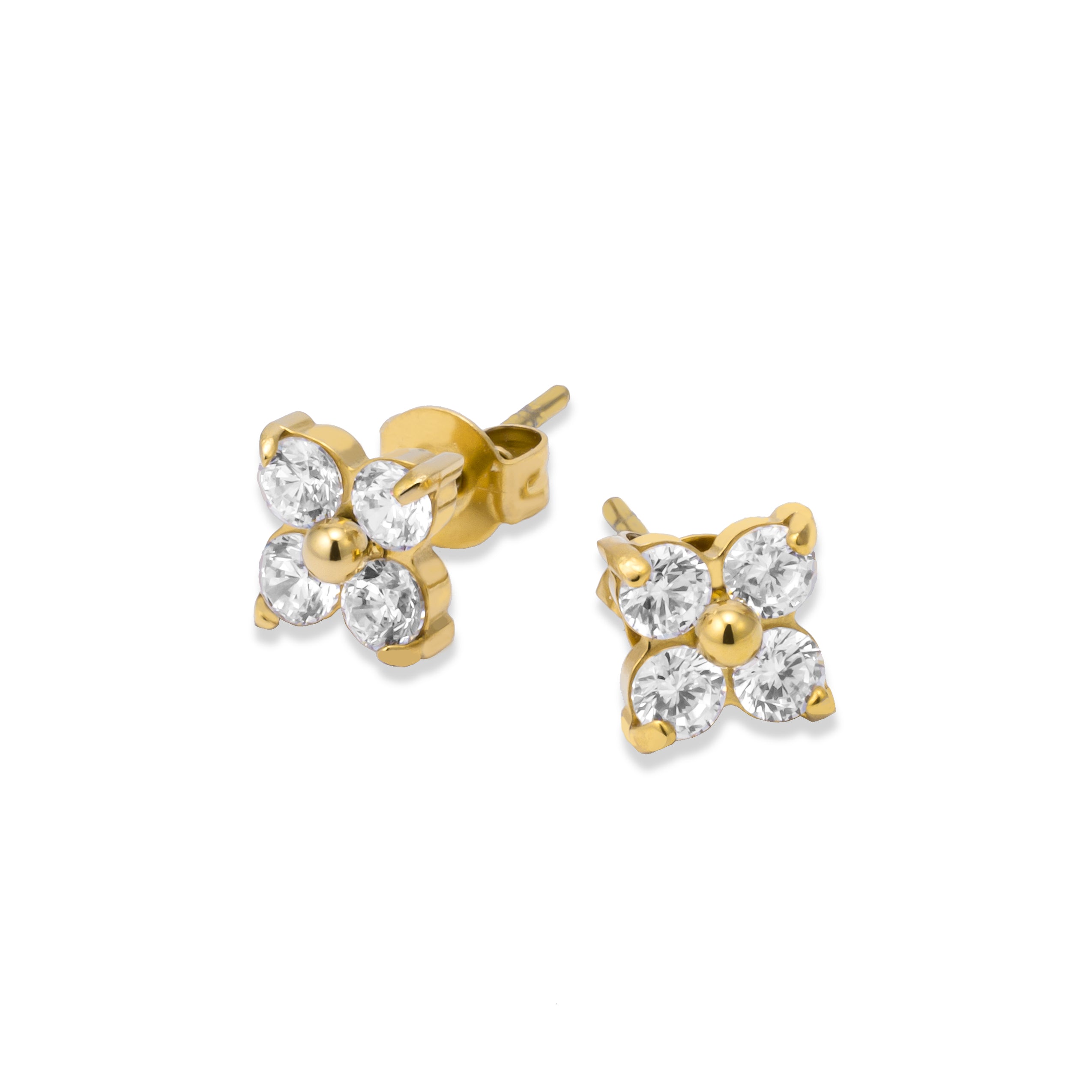 Mini blossom earrings gold 18K