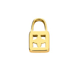 Mesh charm padlock gold