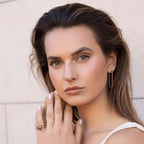 Rope earring rosé gold