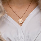Seashell heart & tag rosé gold