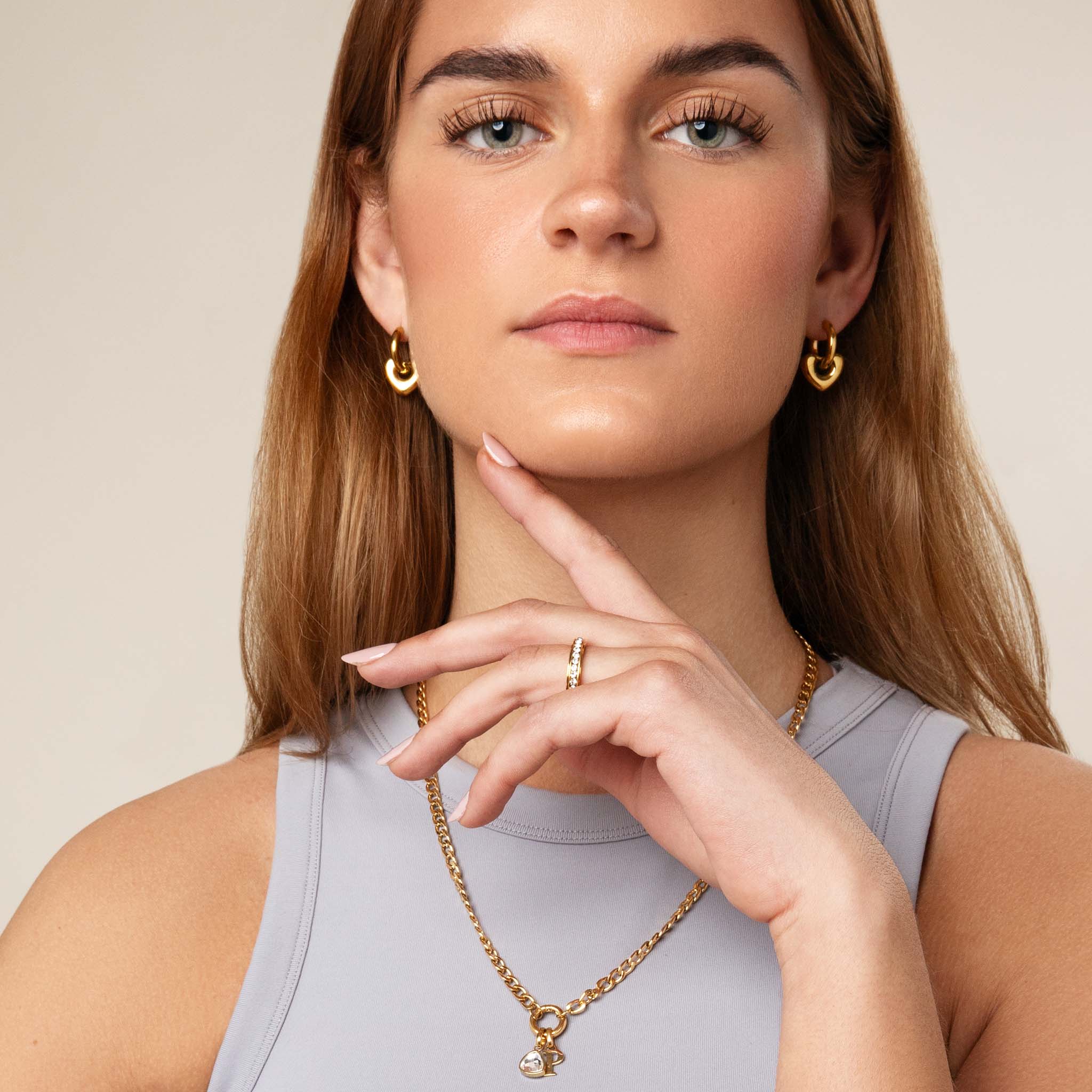 Fidget stones ring gold