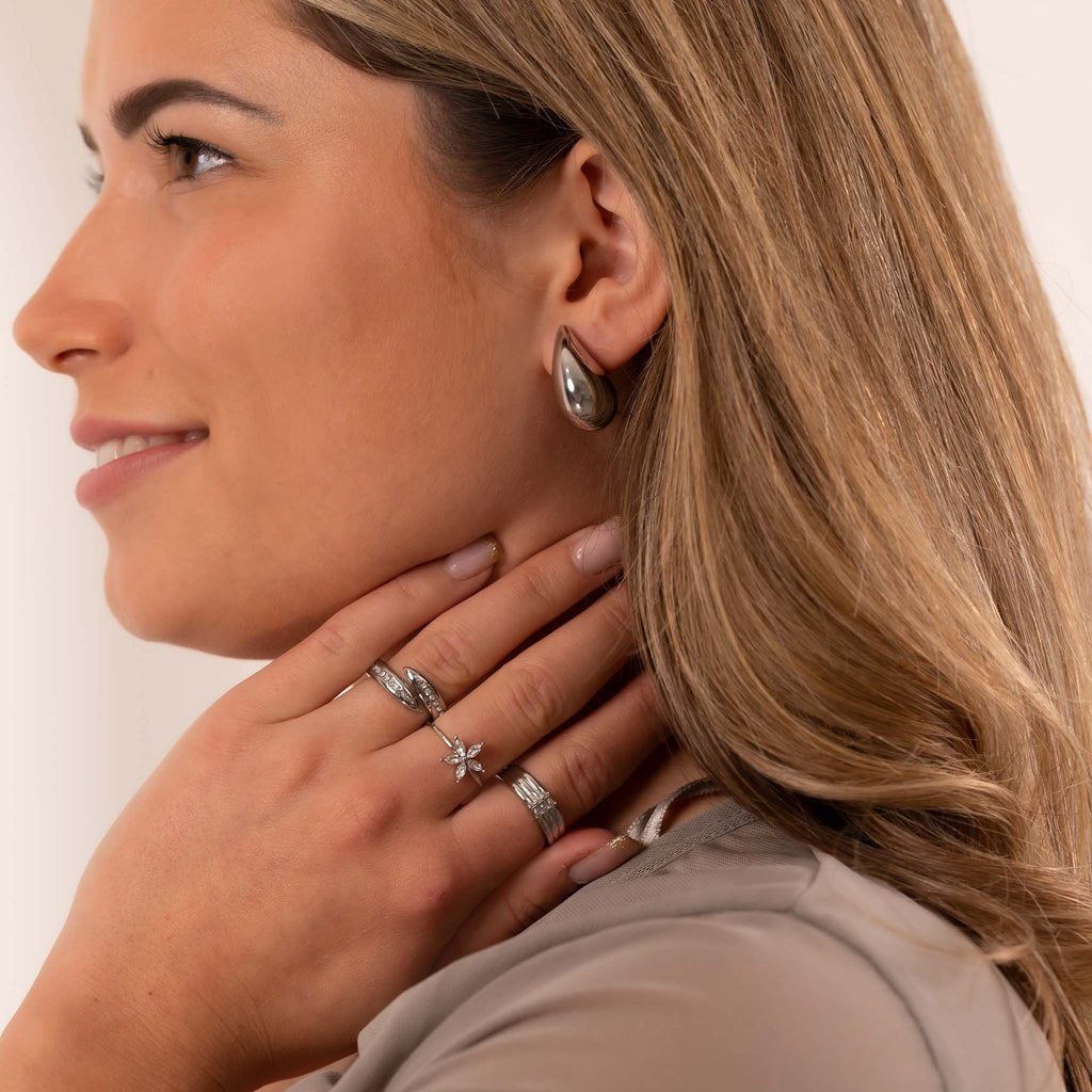 Klobige Ohrhänger aus Silber