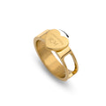 Twist of love ring gold initials