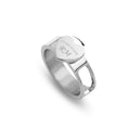 Twist of love ring silver initials