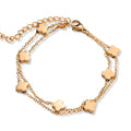 Double clover chain bracelet rosé gold