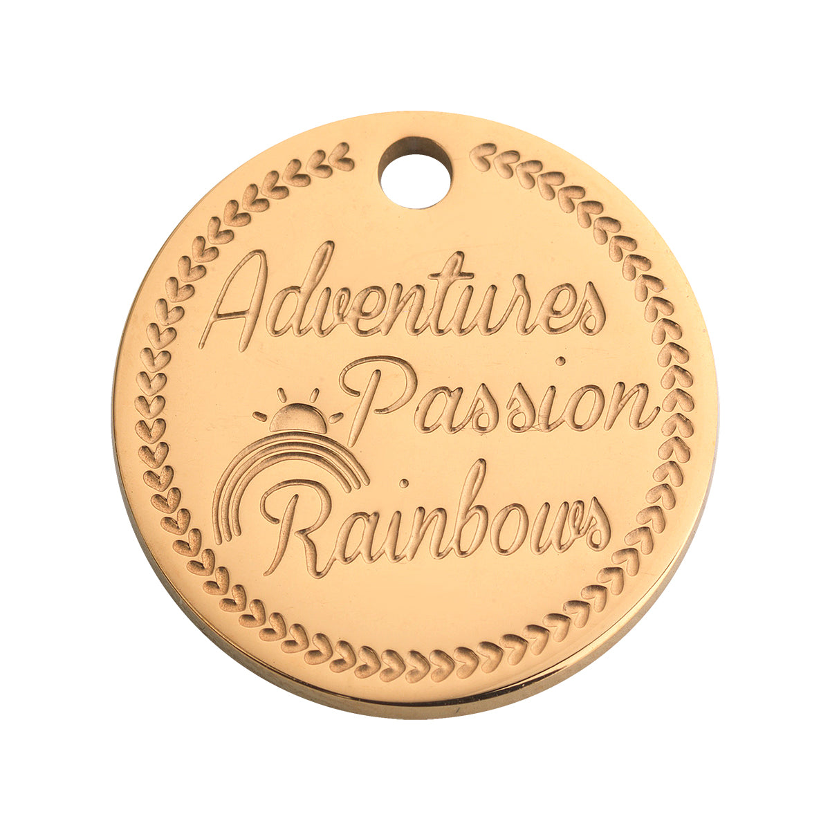 Coin rainbow rosé gold