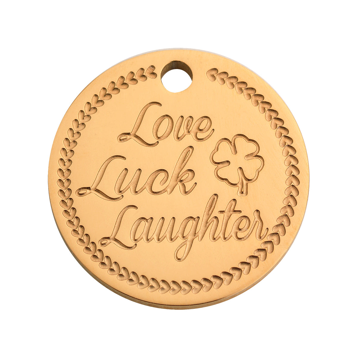 Coin clover rosé gold