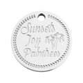 Coin palm tree silver