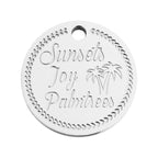 Coin palm tree silver