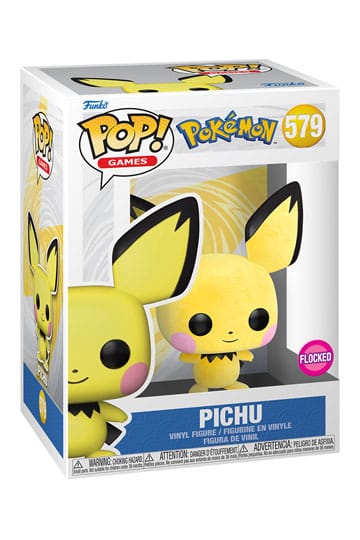 Funko Pop! Games 579 - Pokemon - Pichu (EMEA) (223) Flocked