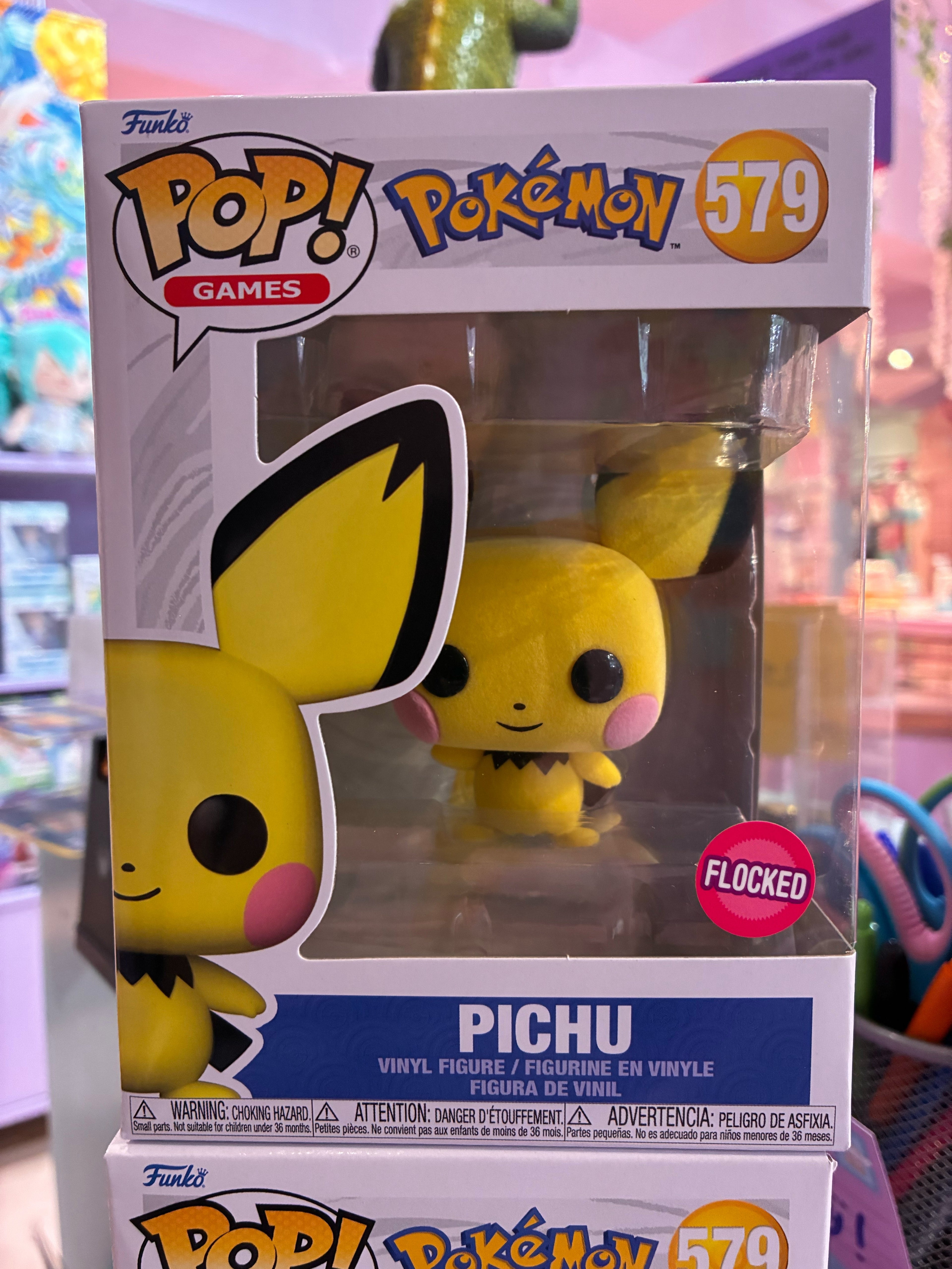 Funko Pop! Games 579 - Pokemon - Pichu (EMEA) (223) Flocked