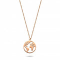 World necklace rosé gold